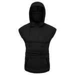 Gym Workout Sleeveless Vest And Mask Two Pieces