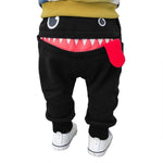 Kids Cartoon Shark Tongue Harem Pants