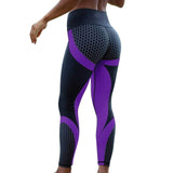 Women's Honeycomb Printed Push Up Sport Leggings