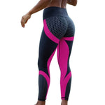 Women's Honeycomb Printed Push Up Sport Leggings