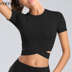 Women Short Sleeve Cropped Top