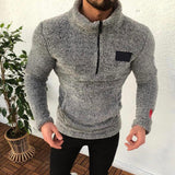 Men's Warm Plush Sweatshirt Long Sleeve Fleece Pullover