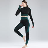 Seamless Workout Sleeve And Leggings Suit