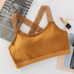 Padded Sports Bras Cross Straps