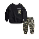 Boys Tracksuit Camouflage Long Sleeve Top And Pants
